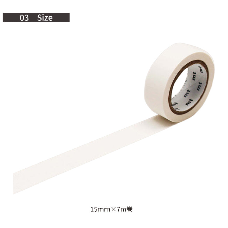 mt マスキングテープ 白 幅15mm×7m mt01p208r マットホワイト mt basic カモ井 KAMOI