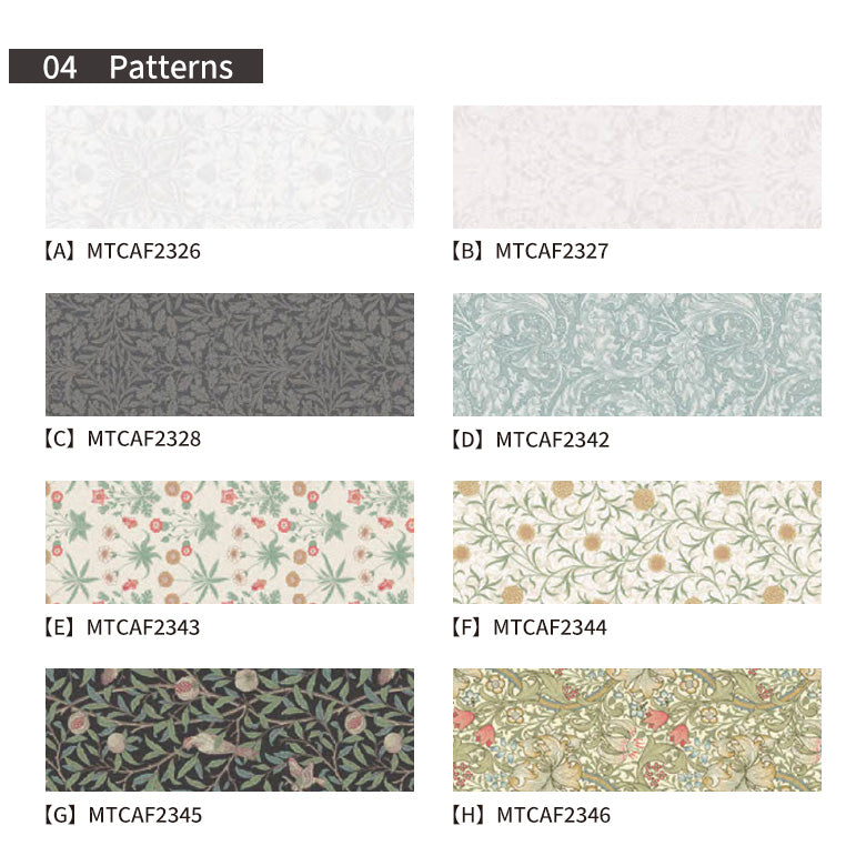 カモ井加工紙 mt CASA FLEECE フリース素材 ウィリアムモリス 貼ってはがせる壁用テープリメイクシート