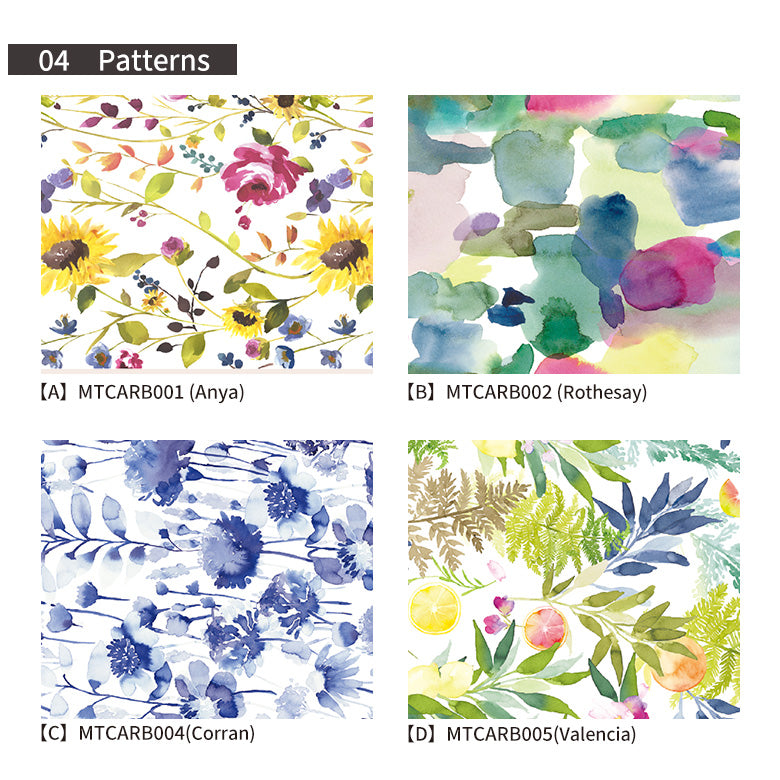 mt casa リメイクシート ブルーベルグレイ 27cm×90cm 貼ってはがせる 壁紙シール 賃貸OK 日本製 bluebellgray 水彩 花柄