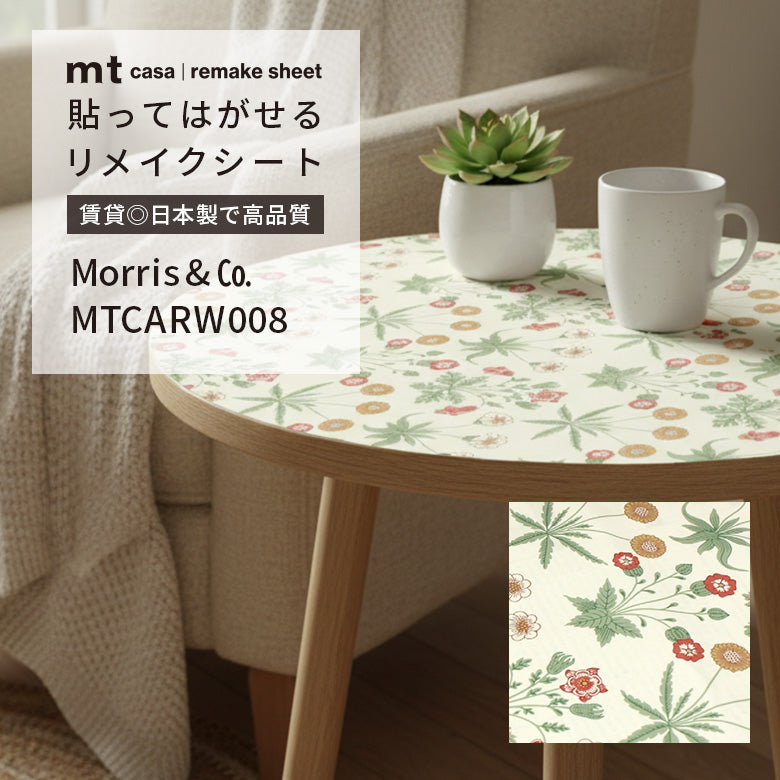 mt casa リメイクシート ウィリアム・モリス いちご泥棒 貼ってはがせる 壁紙シール 賃貸OK 日本製 William Morris