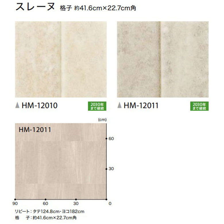 クッションフロア 10cm単位 大理石柄 HM-12010 HM-12011 サンゲツ スレーヌ