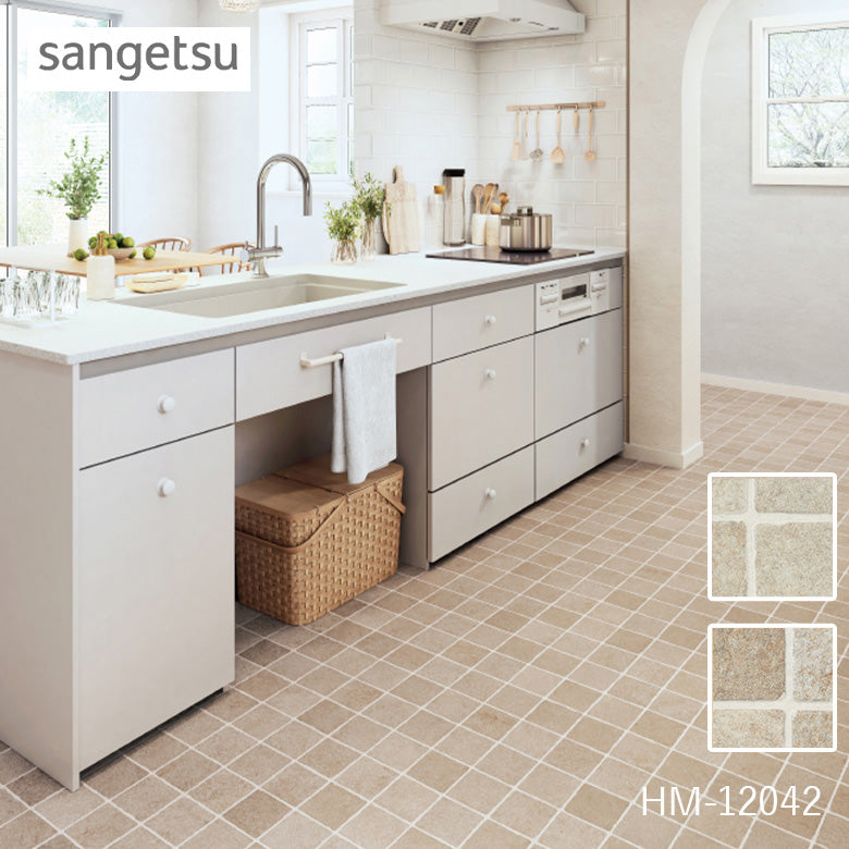 クッションフロア 10cm単位 大理石柄 HM-12041 HM-12042 サンゲツ カントリータイル