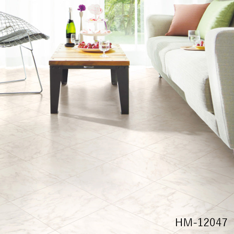 クッションフロア 10cm単位 大理石柄 HM-12047 サンゲツ ビアンコ バイアス格子柄