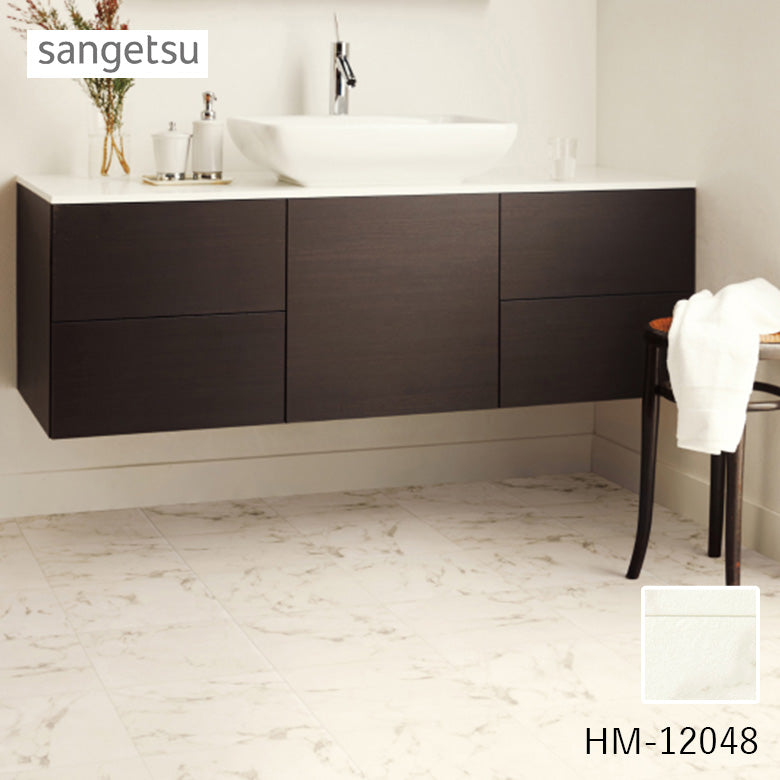 クッションフロア 10cm単位 大理石柄 HM-12048 サンゲツ ビアンコ