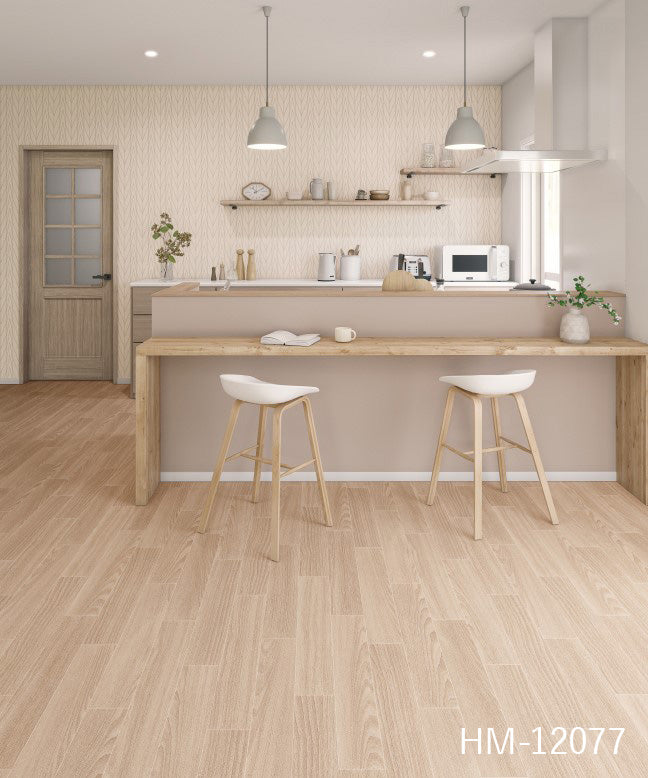 クッションフロア 10cm単位 木目柄 HM-12076 HM-12077 サンゲツ ホワイトチェスナット