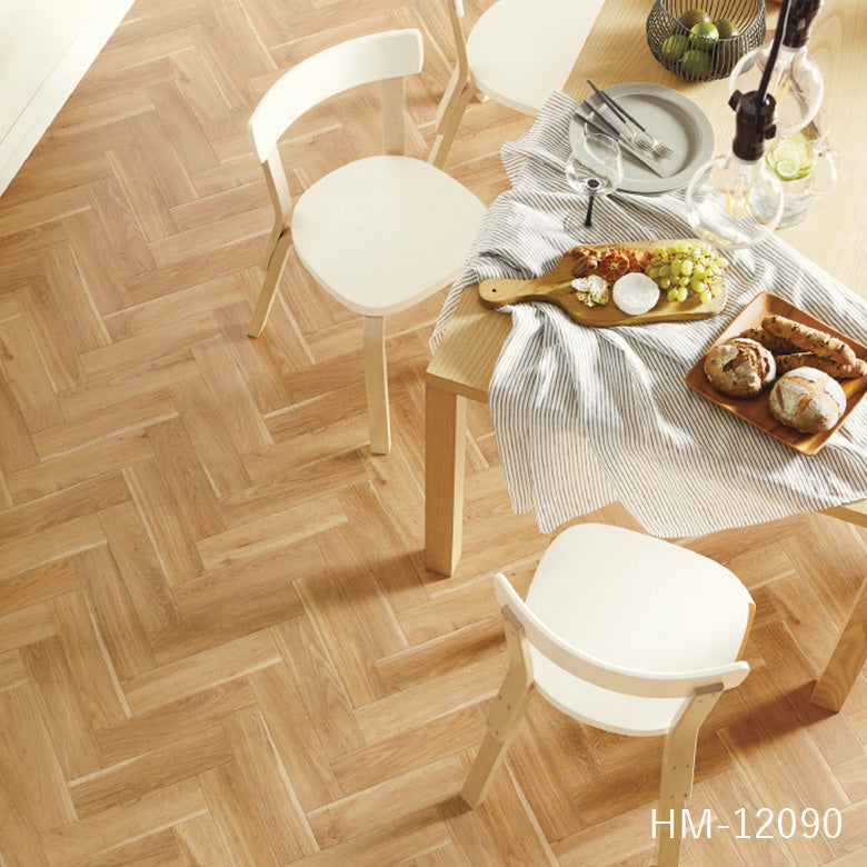 クッションフロア 10cm単位 木目柄 HM-12090 HM-12091 サンゲツ ヘリンボーン 10cm単位