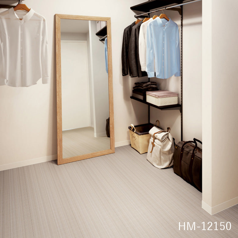 クッションフロア 10cm単位 パターン柄 HM-12149 HM-12150 HM-12151 サンゲツ ストライプチェック ホワイト グレー ダークグレー