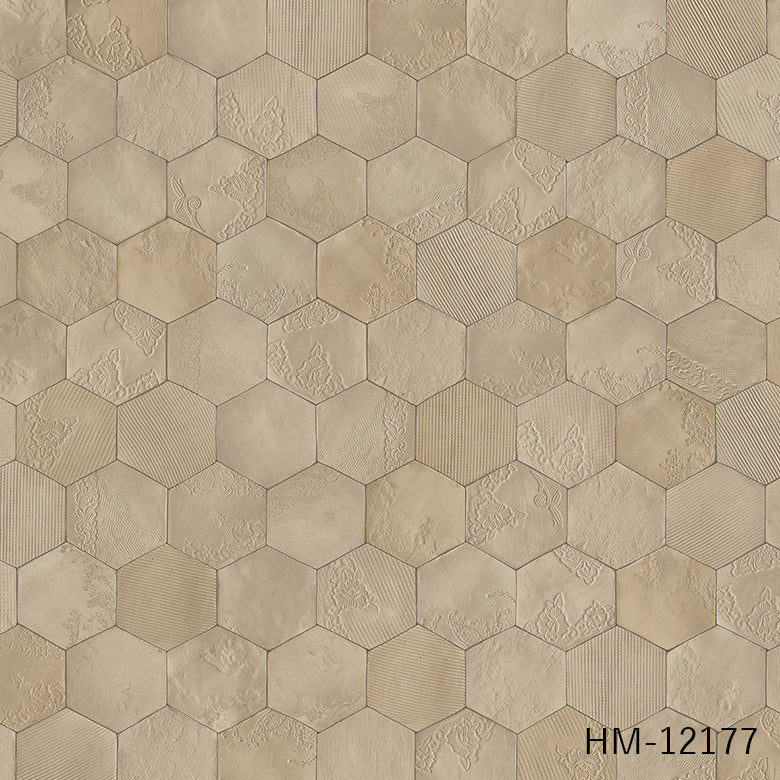 クッションフロア 10cm単位 タイル柄 HM-12177 サンゲツ レース 植物柄