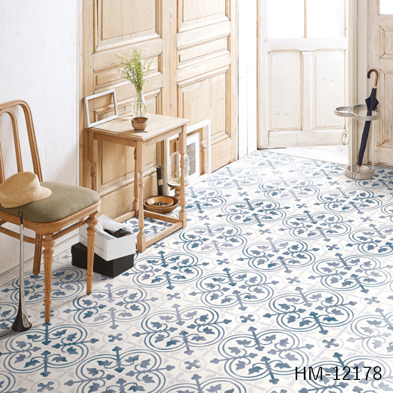 クッションフロア 10cm単位 タイル柄 HM-12178 サンゲツ 夏水組デザイン フレンチアンティークタイル