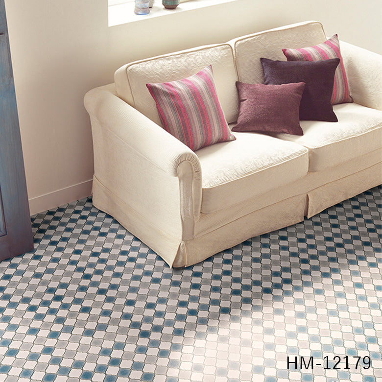 クッションフロア 10cm単位 タイル柄 HM-12179 HM-12180 サンゲツ アンティークタイル