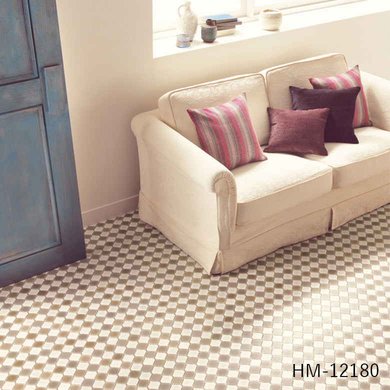クッションフロア 10cm単位 タイル柄 HM-12179 HM-12180 サンゲツ アンティークタイル