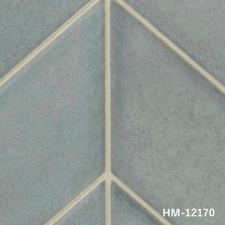 クッションフロア 10cm単位 タイル柄 HM-12170 HM-12171 サンゲツ コラーリタイル ヘリンボーン柄 ブルー ブラウン