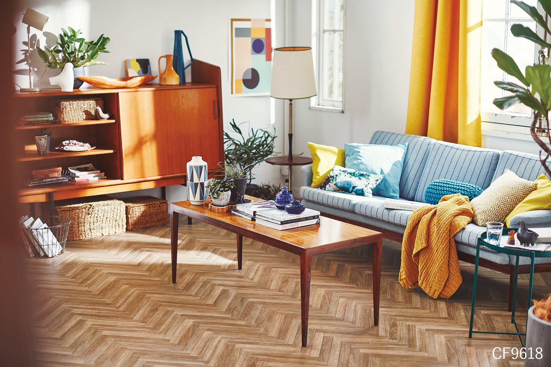 NEW! クッションフロア CF9618 アーバンヘリンボーン 東リ 10cm単位 1.8ｍｍ厚 木目柄 抗菌 人気