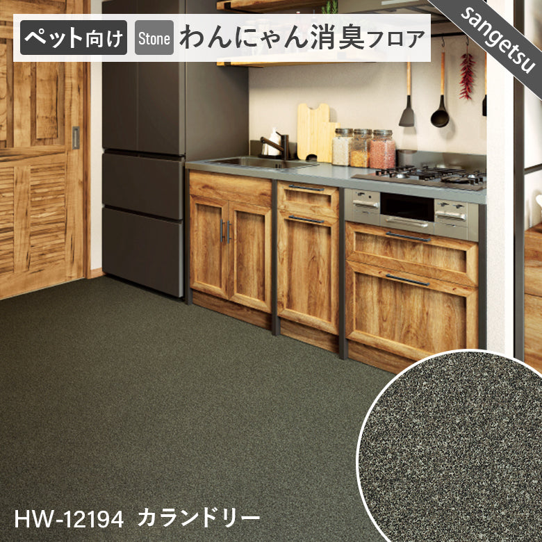 わんにゃん消臭フロア ペット用 クッションフロア 10cm単位 サンゲツ 石目柄 パターン柄 4色