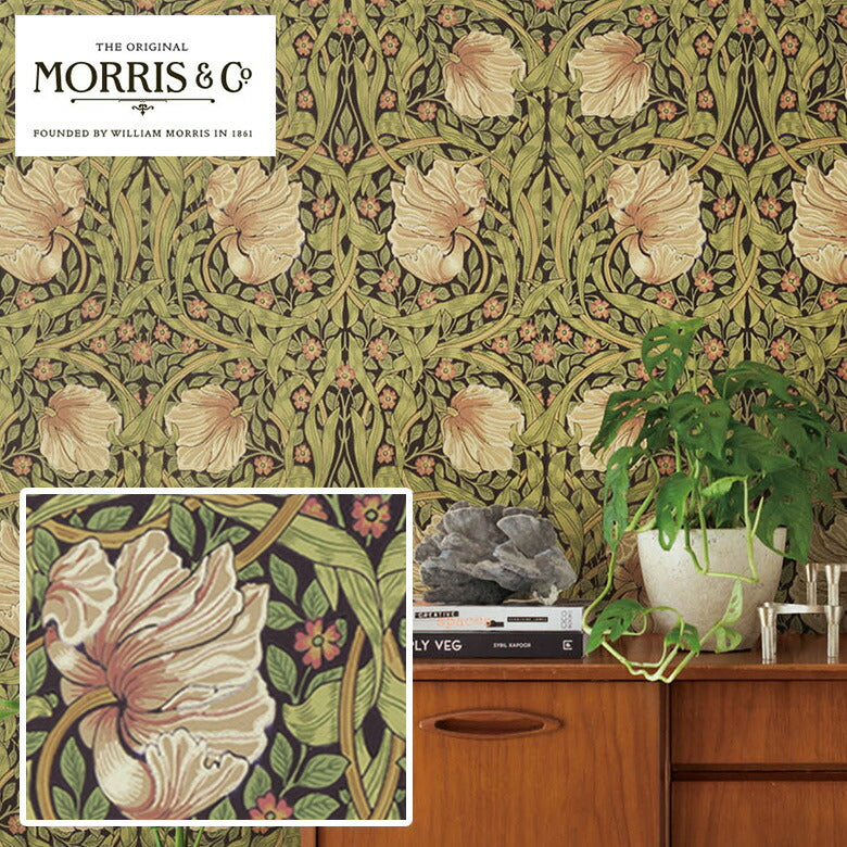 ウィリアムモリス のりなし 壁紙 Pimpernel ピンパーネル LIS-42005 本売り リリカラ